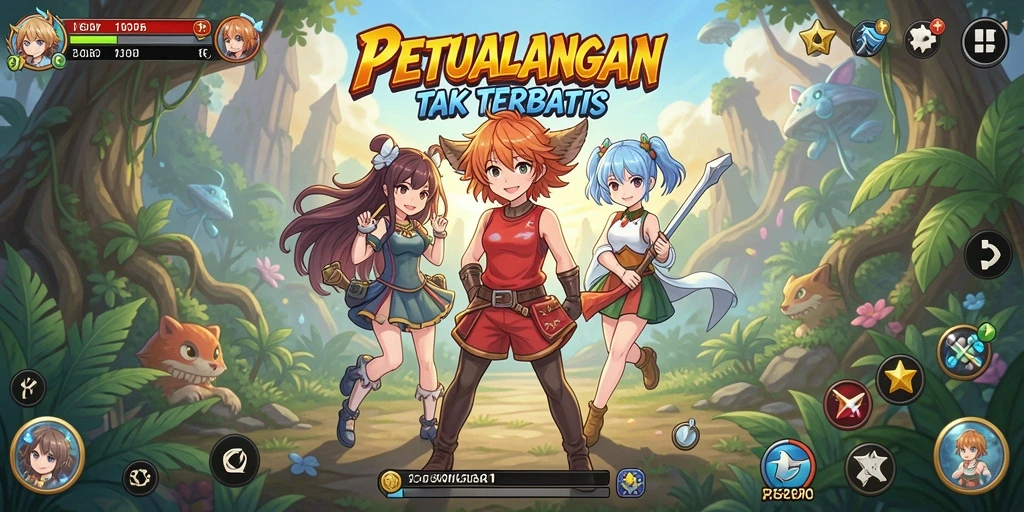 Screenshot utama 116X yang menampilkan aksi seru dalam permainan Anime.