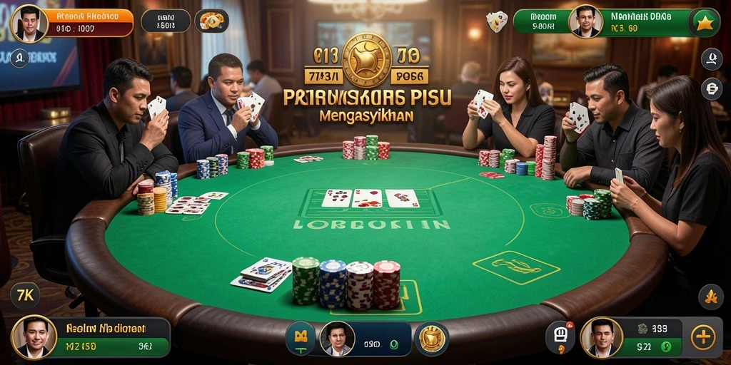 Screenshot gameplay 73K yang menunjukkan keseruan permainan Poker.