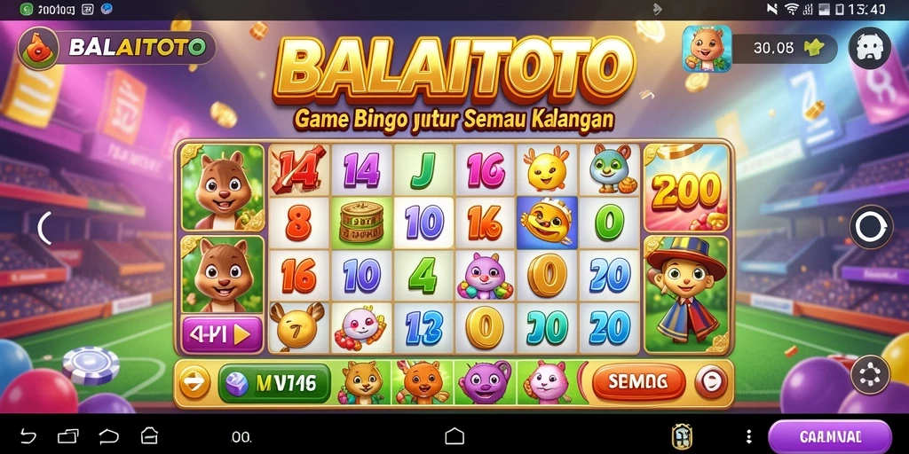 Tampilan gameplay seru dari BALAITOTO saat bermain bingo.