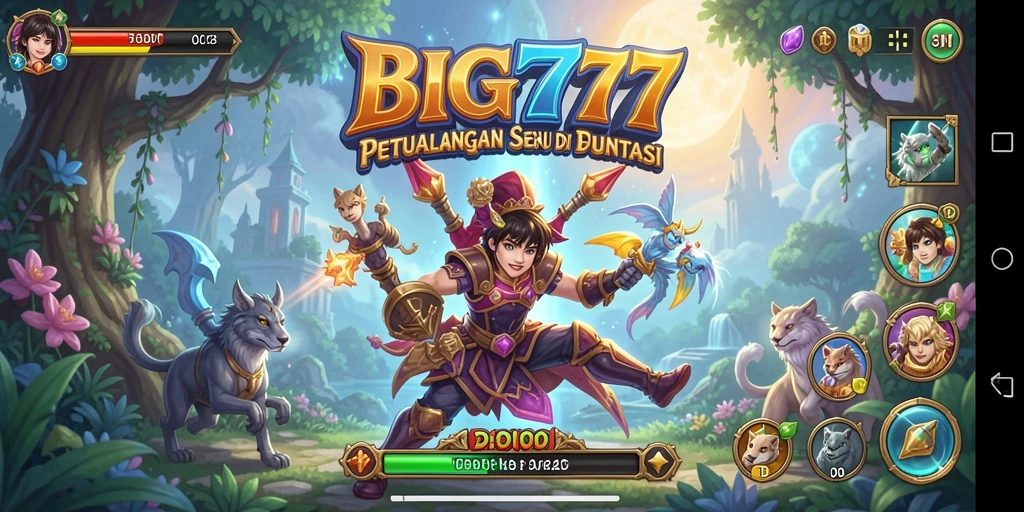 Tampilan seru dari gameplay BIG777 dengan karakter dan lokasi menarik.