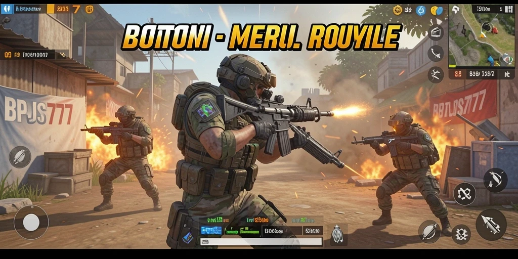 Gameplay seru dalam BPJS777 saat bertempur di arena.