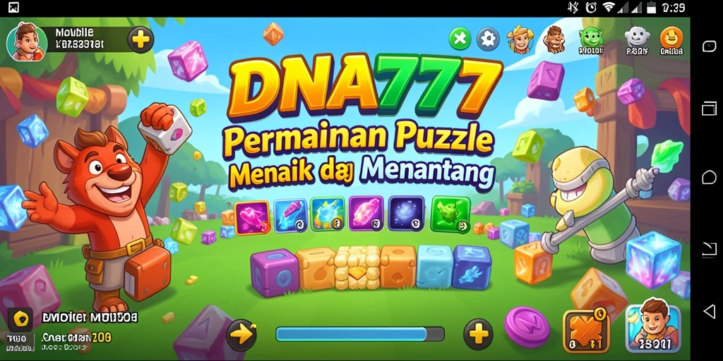 Tampilan gameplay DNA777 yang menarik dan penuh tantangan puzzle.