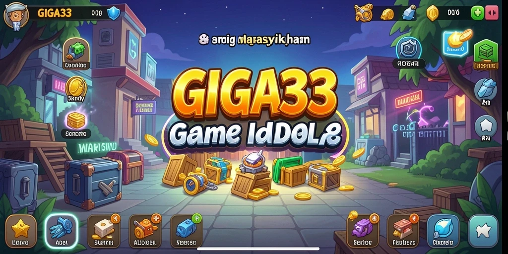 Screenshot gameplay GIGA33 menunjukkan kemajuan yang mengasyikkan di dalam game Idle.
