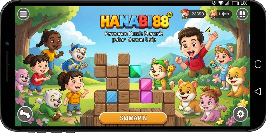Screenshot menunjukkan gameplay menarik dari HANABI88.