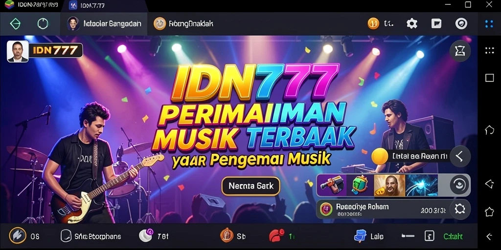 Tampilan menarik dari gameplay IDN777 yang penuh dengan musik.