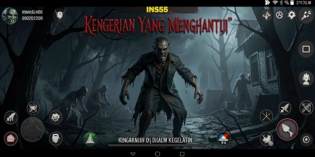Gameplay INS55 yang menegangkan dengan suasana horor yang mencekam.