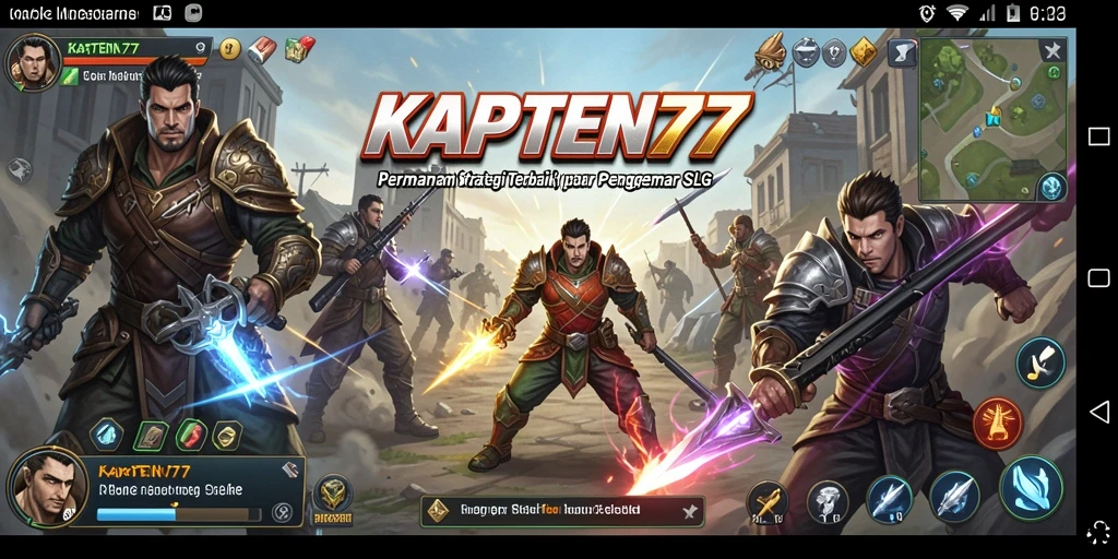 Screenshot gameplay KAPTEN77 yang menunjukkan strategi pertempuran yang intens.
