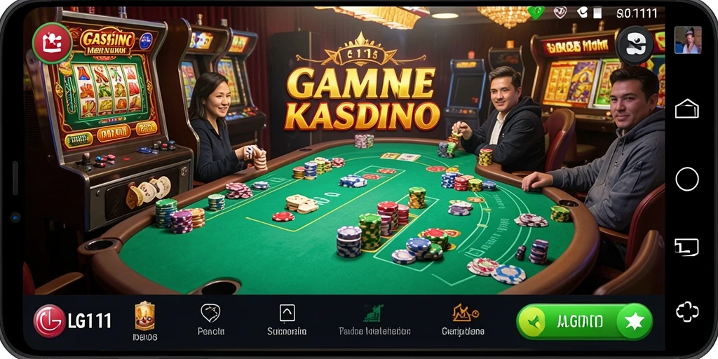 Tampilan gameplay seru dari LG111 dengan berbagai permainan Kasino.