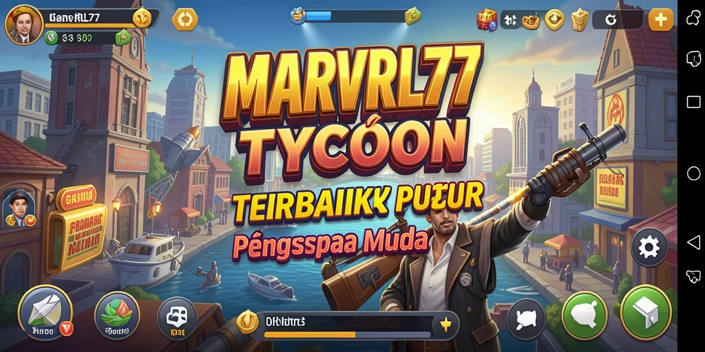Screenshot gameplay <strong>MARVRL77</strong> menunjukkan strategi bisnis yang seru.