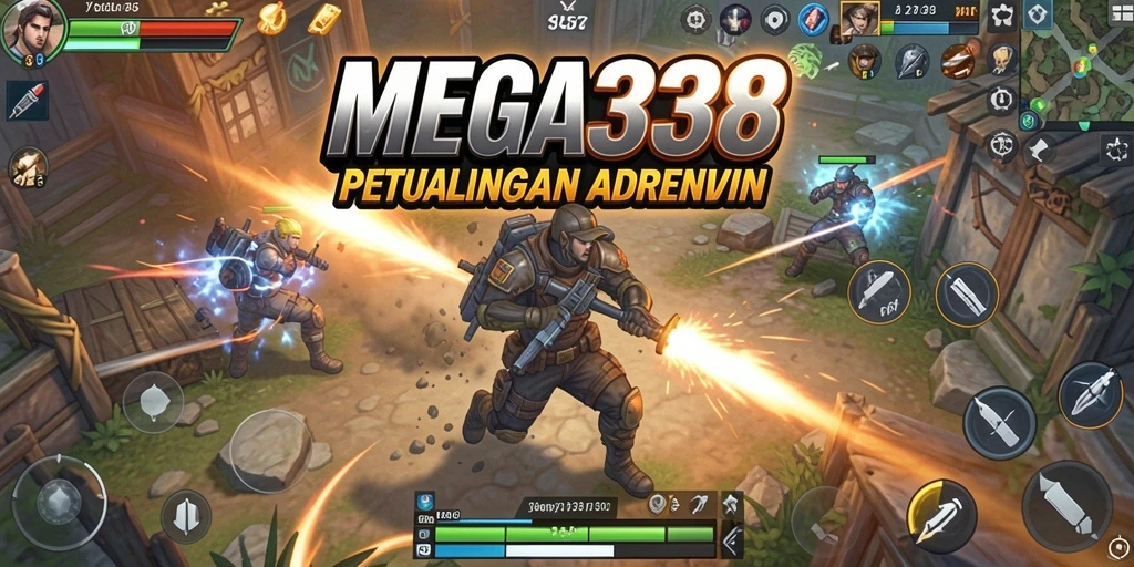 Tampilan gameplay MEGA338 yang penuh aksi dan dinamis.