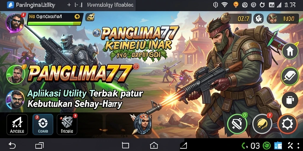 Tampilan antarmuka utama aplikasi PANGLIMA77 yang intuitif dan menarik.