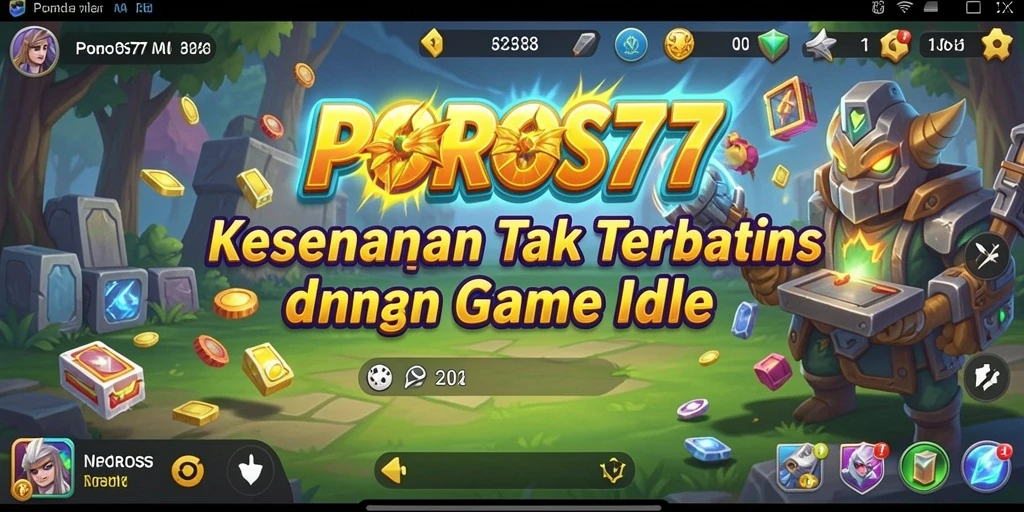 Screenshot menampilkan gameplay santai dalam POROS77 yang seru.