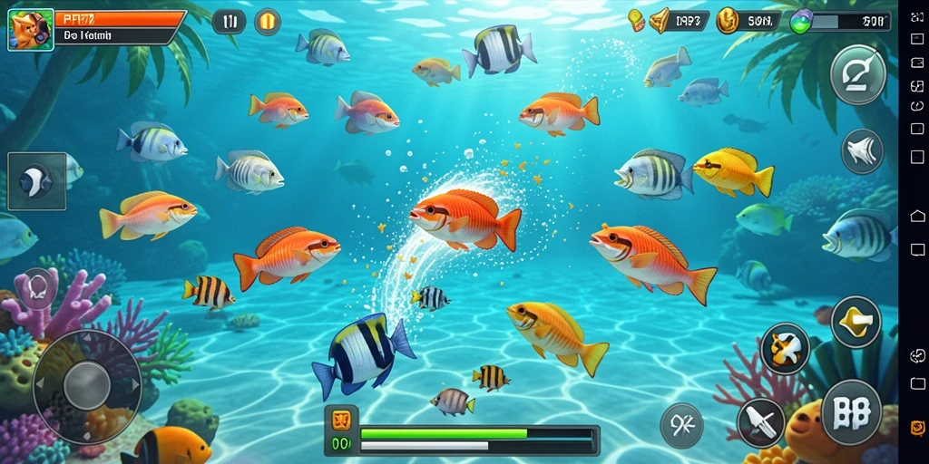 Tampilan gameplay PP7 yang seru dan penuh aksi Tembak Ikan.