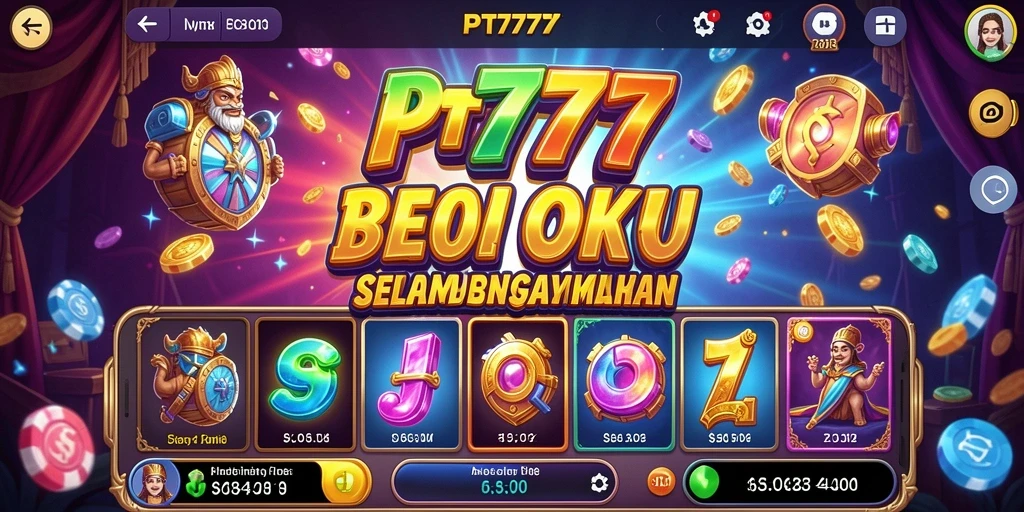 Screenshot gameplay menarik dari PT777 menampilkan mesin Slot penuh warna.