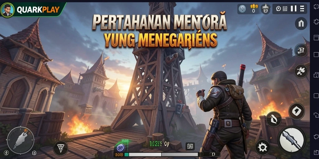 Tampilan gameplay menara yang seru dan menegangkan di QUARKPLAY.