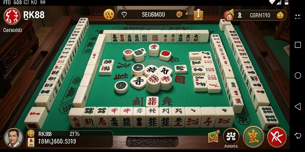 Tampilan gameplay Mahjong yang seru dan menantang di RK88.