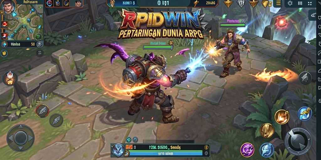Tampilan gameplay ARPG yang intens dan menegangkan.