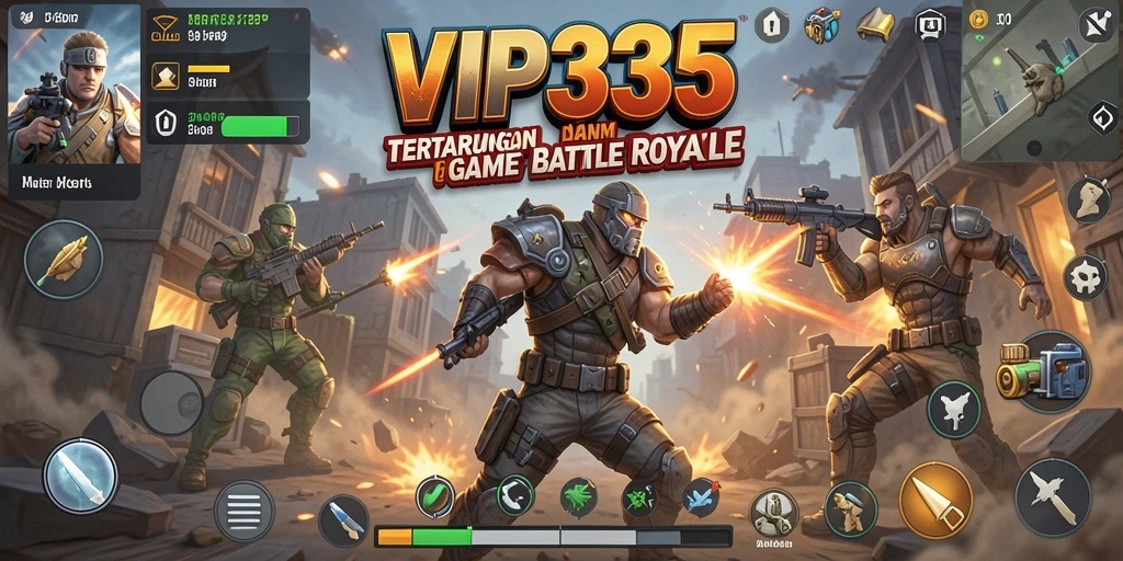 Gameplay seru di VIP333, penuh aksi dan strategi Battle Royale.